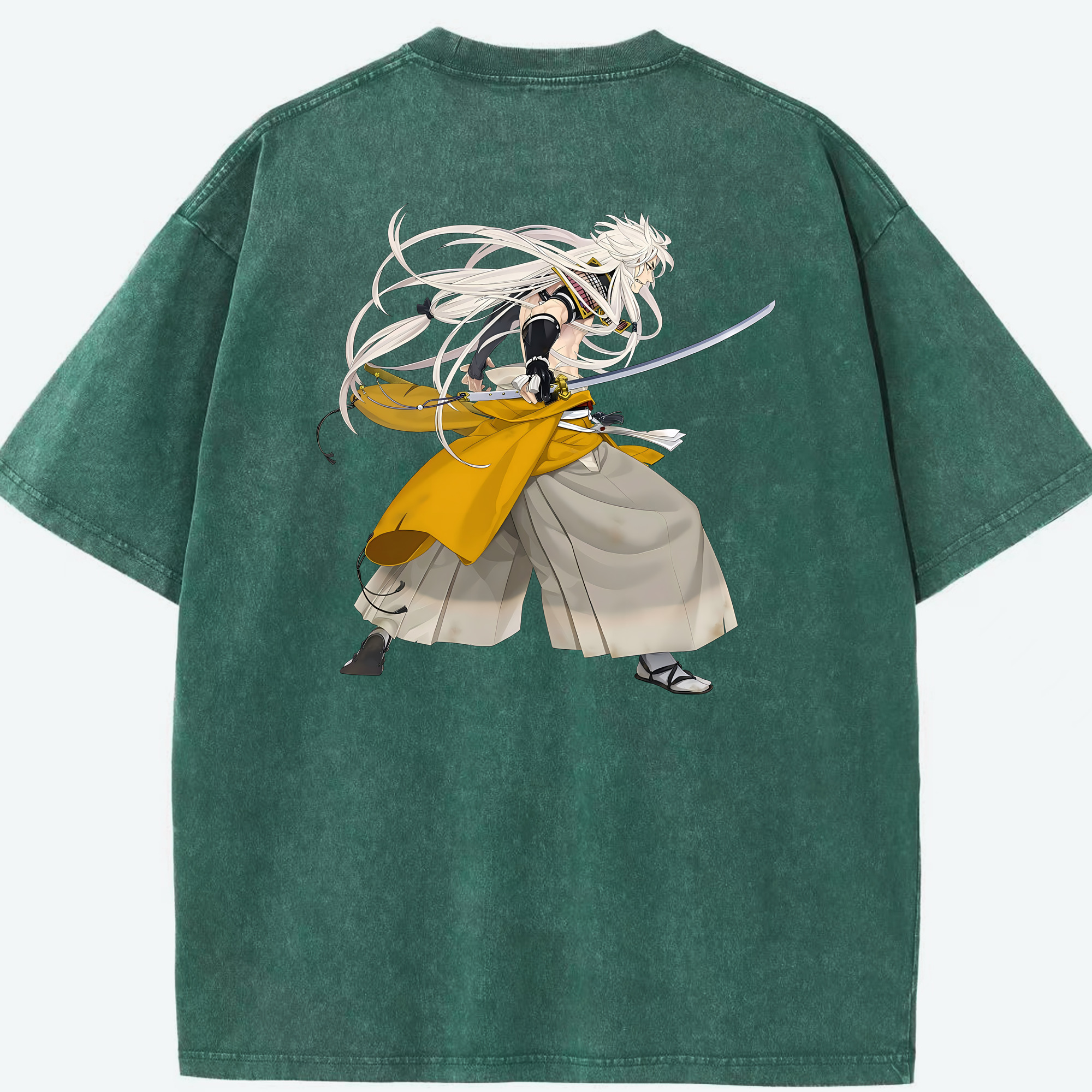 （画像用） 刀剣乱舞 Touken Ranbu 綿100% ヴィンテージ風 半袖Tシャツ（背面プリント）